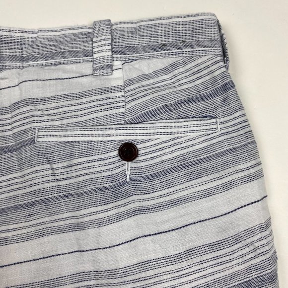 J.CREW Stanton 100% Linen Shorts Mens 32 Gray White - Picture 3 of 12